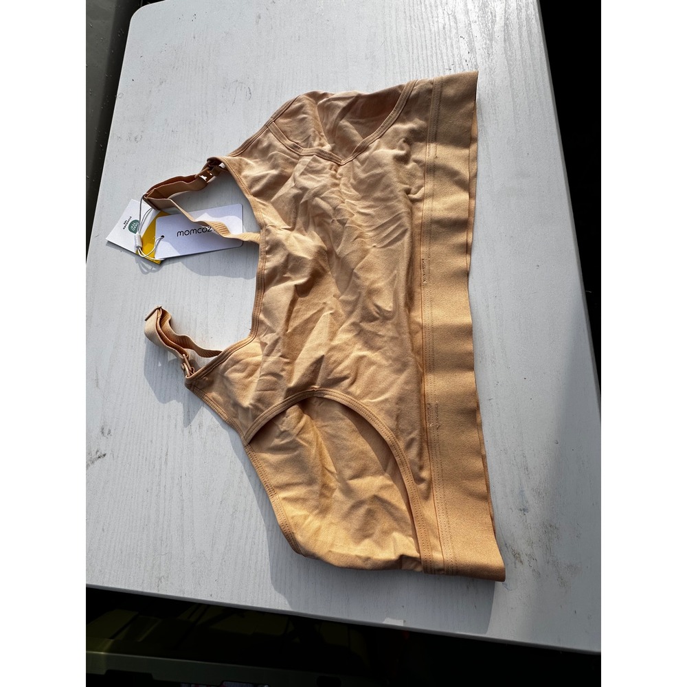 Momcozy Seamless Nursing Bra Tan Nude Wireless Cotton Blend Size 2XL NWT